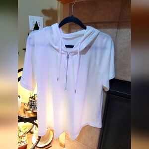White Hooded Women's Top